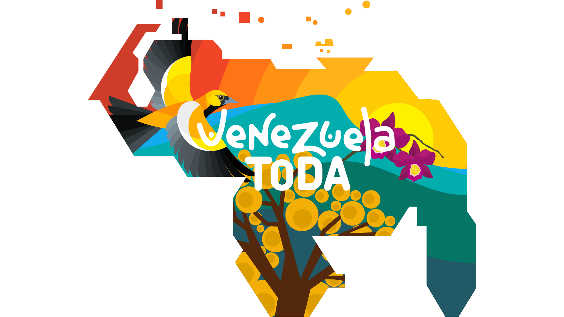 Venezuela Toda - mapa símbolos patrios